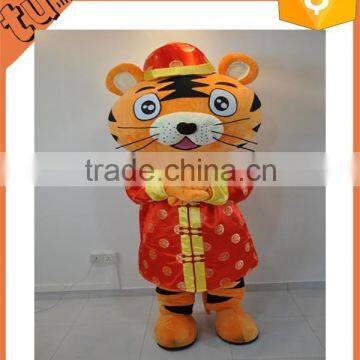 2015 hot sale cheap popular tiger cartoon character mascot costumes for promotion