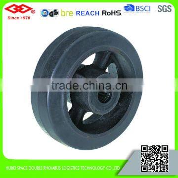 100mm Heavy Duty Black Rubber Roller Bearing Wheel Caster photo-5