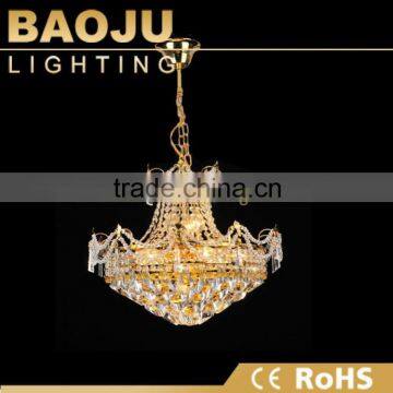 Guzhen Golden Hanging Crystal Pendant Lamp