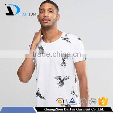 OEM Custom high quality Clothing 100% Cotton O Neck Men's white tshirt printing softtextile