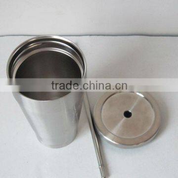 Hot new products for 2014 starbucks stainless thermos coffee mug with straw and lid