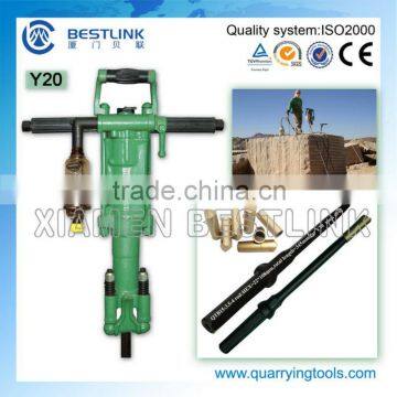 Pneumatic portable rock drill rig Y20