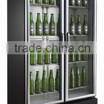 110v glass door display drinks cooler big 220v volume beer refrigerator for supermarkets dual door beer coolers