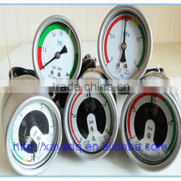 ISO9001,CE, high precision low pric Oil filled SF6 low price natural gas pressure gauge