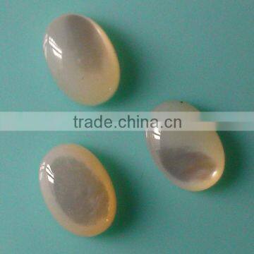 6*10mm oval white shell cabochons for jewelry setting