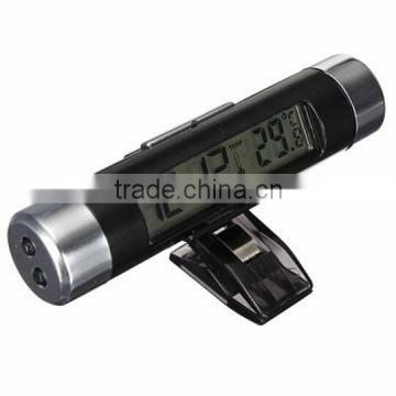 Mini LCD Digital Car Clock Thermometer / auto Temerature Gauge / digital lcd display thermometer