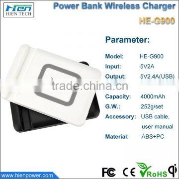 With Phone Slot Stand 4000mAh Power Bank Wireless Charger photo-4