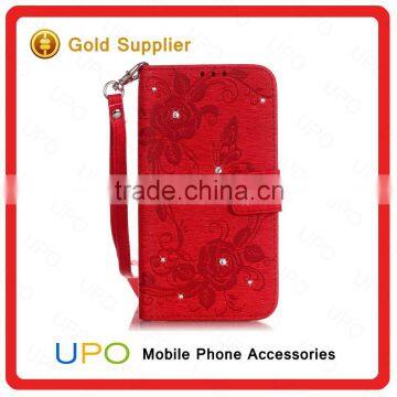 [UPO] For IPhone se Case New Arrival Premium Durable Diamond Leather Flip Phone Case With Wallet Card Slots photo-2