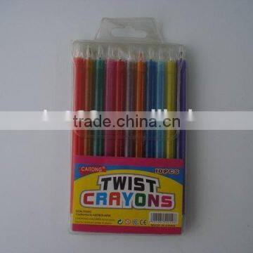 10 pcs school kids stationery gits wax plastic crayon