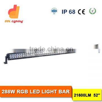 288W color changing LED Bar Light Offroad Lightbar 6000k LED Light Bars with Combo Beam