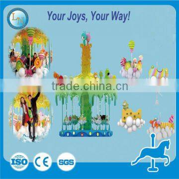 Hot selling indoor carousel ride Fiberglass amusement park ride kids carousel ride honey tree for sale