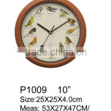 hot selling plastic bird sounds wall clock