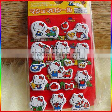 hello and kitty puffy sticker for boys and girls