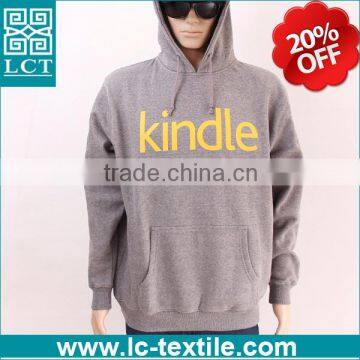 20% off New products top level trendy gray color pullover crop hoodies with silk screen print