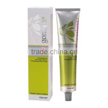 Manufacturing price salon use low chemicals cream form hair color