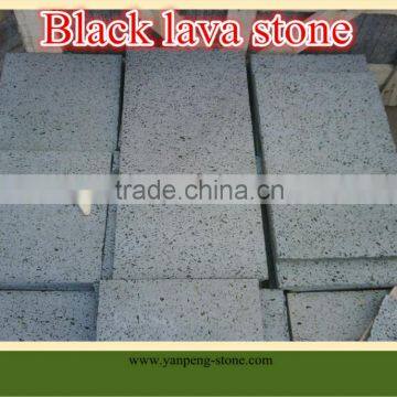 black lava stone