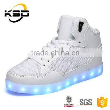 2016 The Latest High Neck Shoes For Men LED Light Up Shoes