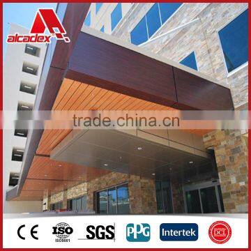 wood wall cladding aluminium composite panel