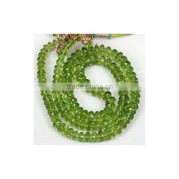Peridot faceted Semi Precious Stone Beads
