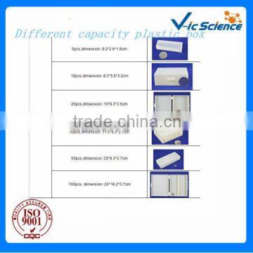 5,10,15.25,30,50 and 100 capacity plastic box for prepared slides