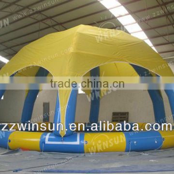 Air sealed hottest selling high quality inflatable water pool with canopy