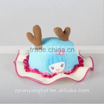 straw fedora hat for children