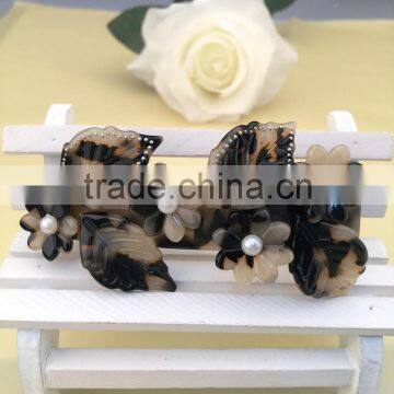 Wholesale Channel Hair Accessories Brand Barrettes Hair Clips for Thick Long Hair Magnetic Flower Leaves Hair Clip