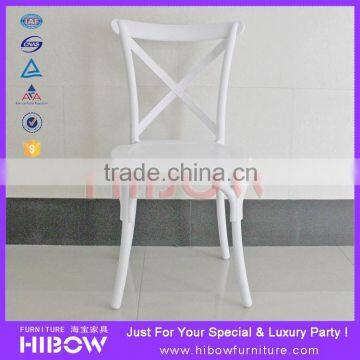 Stackable cheap wedding chair rentals cross back chair H011