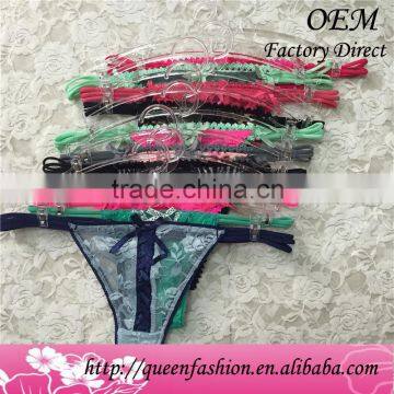 Polyester & spandex fitness women panties intimate lady Anti-Bacterial underwear charming sexy lady open Thong