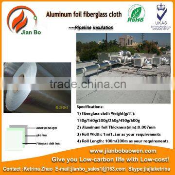 Glass fiber cloth aluminum foil,hot pipe insulation