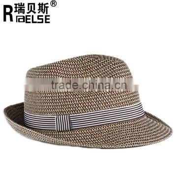 fashion cheap fedora panama hat wholesale paper staw hat with ribbon