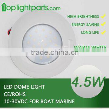 Waterproof Dome Light 4.5W with Switcher for Boat and RV