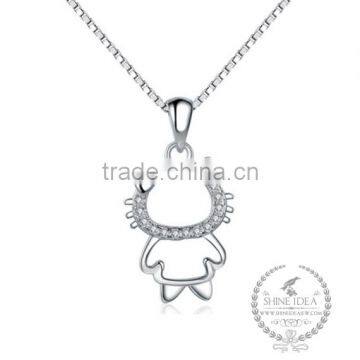 925 sterling silver kitty cat necklace fashion women necklace supplies 6360444