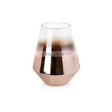 India Manufacture Glassware Factory Supply Wholesale Mercury Glass Candle Holders Cheap Price Glass Two Tone Finish Glass Votive