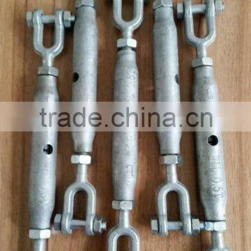 Steel double jew round tube closed body turnbuckle