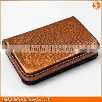 Luxury gold color credit card holder with PU leather material as promotional gift