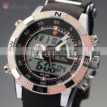 Mens LCD Day Date Quatrz Digital Military Outdoors Shark Sport Watch photo-5