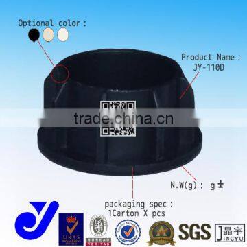 JY-110D|Black plastic pipe top end cap|28mm plastic pipe end cap|PP female edge cap