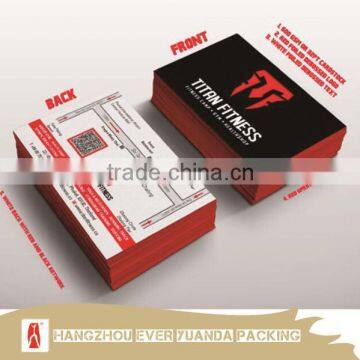 600g paper printed red edge red foil business card