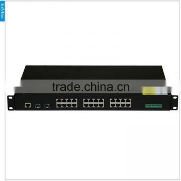 super quality and competitive price 2G+24 Port Industrial PoE Switch 15.4W/port PSE