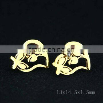 Heart Shape Stud Earrings Women Hot Selling High Quality