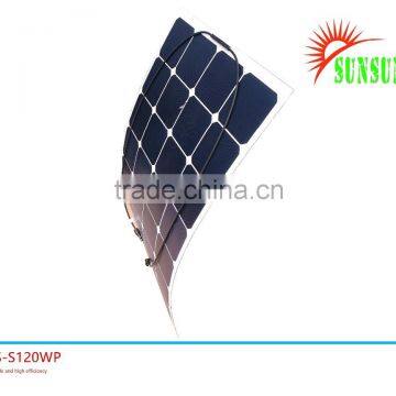 High efficiency Sunpower cell Semi Flexible solar panel 120W