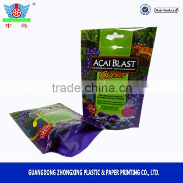 China Eco friendly packaging stand up plastic zip lock bag for food packaging