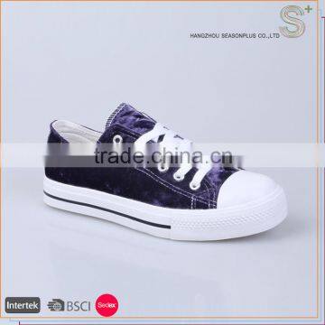 Professional manufacture cheap wholesale velet sneakers