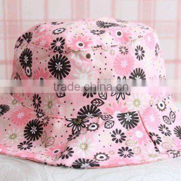 fashion custom children's flora bucket hat