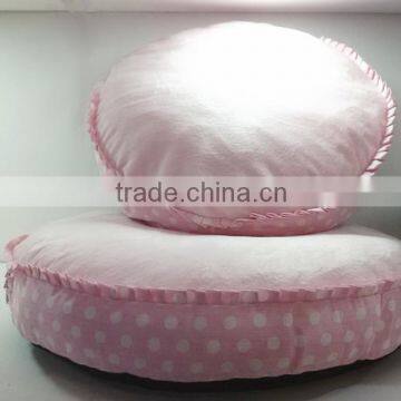 Pink lovely round shape pet mat/cheap cute princess dog mattress/pet bedding