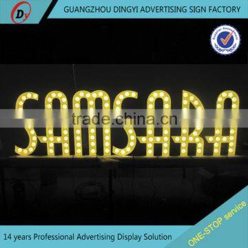 China Factory custom made acrylic led frontlit sign/amusement marquee letter