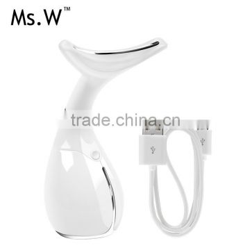 Portable electric rechargable infared vibrating neck beauty care massager