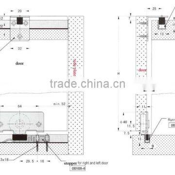 Wardrobe Sliding Door Fittings With Steel and Nylon Sliding Door Fittings photo-2