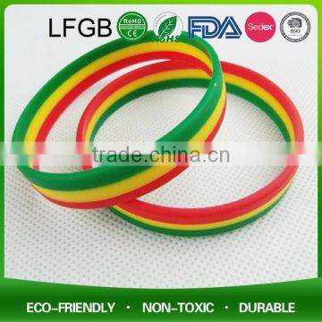 Eco Friendly Rainbow Cool Silicone Wristband